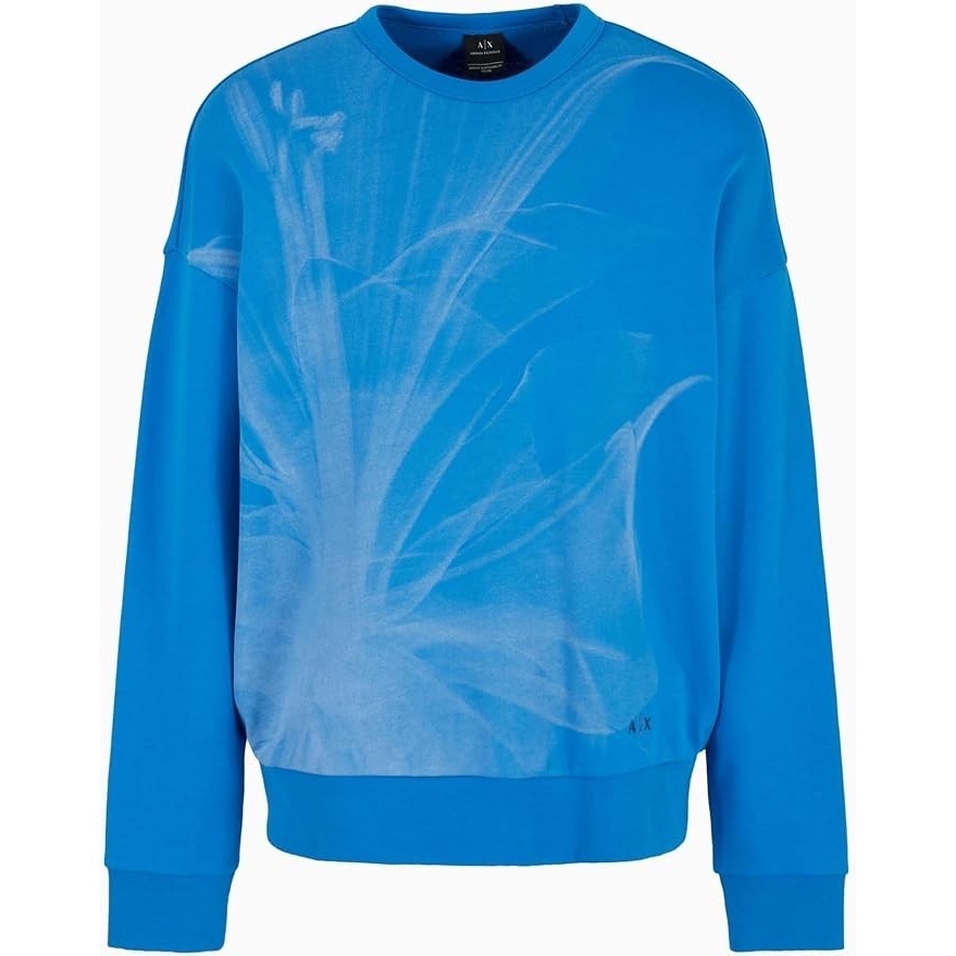 A|X Armani Exchange Abstract-Print Organic-Cotton Men's Blend Sweatshirt Sz M
